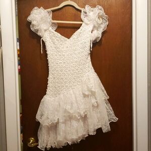 Vintage white sequin Alfred Angelo Flirtations party dress